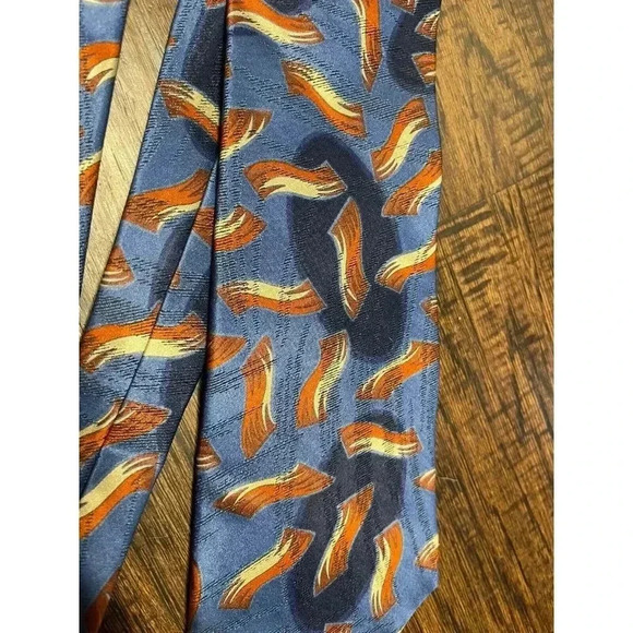 Men’s Tie Bacon Strip Patter‎ Via Manzoni Italian Silk - Picture 5 of 5